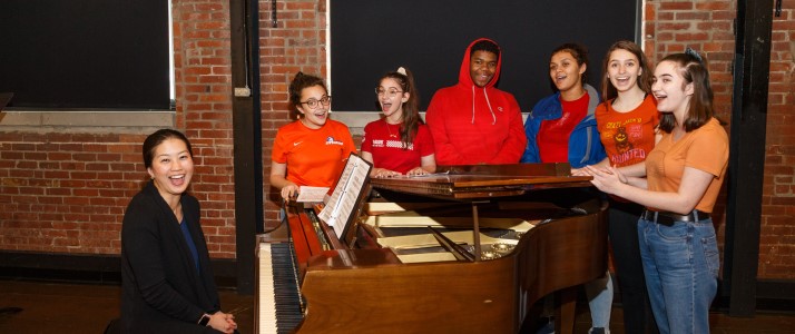 Photo of Career Connections students at Pittsburgh Opera headquarters